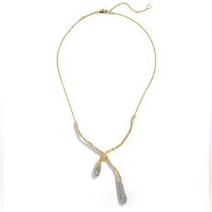 Alexis Bittar Gold and Silver Crystal Necklace